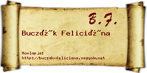 Buczák Feliciána névjegykártya